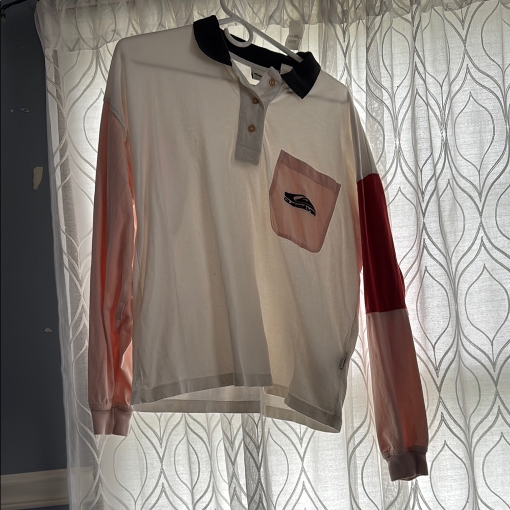 Quiksilver Black and White Polo Shirt